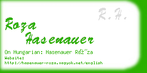 roza hasenauer business card